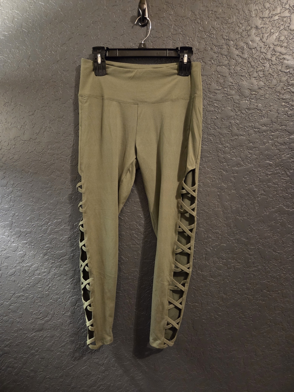 Balance Collection Olive Green Crisscross Side Leggings
